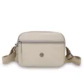 Casual nylon schoudertas voor dames, multi-pocket waterafstotende crossbody tas lichtbeige - Broken Wit