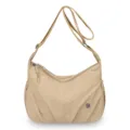 Sac Bandoulière en Nylon Beige Décontracté Sac à Épaule Imperméable pour Femme Tendance - Kaki