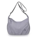 Sac bandouliere decontracte en nylon gris pour femme, sacoche impermeable de travail. - Gris