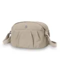 Sac bandoulière en nylon kaki avec poche avant plissée, sac décontracté élégant. - Kaki