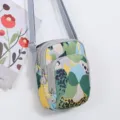 Sac bandoulière mini en nylon pour femme, imprimé abstrait coloré pochette verticale. - Carte Jaune