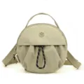 Sac bandoulière rond en nylon tendance pour femme, sac à main casual avec jolie poche à cordon. - Vert matcha