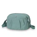Sac bandoulière polyvalent pour femme en nylon, sac de voyage élégant et pratique. - Vert clair