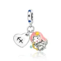 Silver Zodiac Sagittarius Charm Pendant DIY Jewelry Cute Anime Girl Archer Beads - Sagittarius Style (CCT812-9)