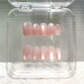 Gradient light pink cat eye press-on nails, 10 pcs sorted handmade fake nails variant. - XS / Gradient Pink