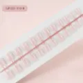 Set de uñas postizas cortas cuadradas para pegar, color sólido, vista detallada. - Rosa Claro Corto (TJP1551-Y10-W) / Paquete de 24 Piezas en Tira