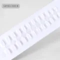 Detalle de tira de uñas postizas cuadradas cortas transparentes, uñas postizas portátiles. - Blanco Señal (TJP1551-Y303-W) / Paquete de 24 Piezas en Tira