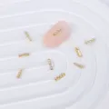 Χρυσά μαργαριτάρια nail art charms λεπτομέρεια, κομψή μεταλλική μπάρα μανικιούρ αξεσουάρ. - HJ035 Διακοσμητικά νυχιών πέρλα και χρυσή μπάρα