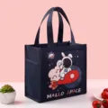 Geïsoleerde lunchtas voor kantoor school waterdichte bento tas met schattige ruimtekonijn print - Astronaut konijn