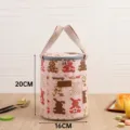 Geïsoleerde lunchtas ronde bento tas schattige berenprint waterdicht dikke thermische doos - S / Roze Pieter Konijn