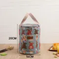 Cilindrische geïsoleerde lunchtas met schattig konijnenpatroon, draagbare bento-handtas werk. - S / Vintage Tekenfilm Konijn