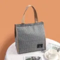 Borsa termica per pranzo con motivo pied-de-poule, borsa isolante spessa per lavoro. - Grande Pied de Poule