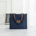 Blauwe denim studenten shopper lunchtas waterdichte stoffen school handtas dagelijks gebruik - S / Dark Blue Small