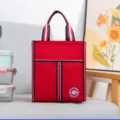 Rode Geïsoleerde Lunchtas Draagbare Bento Tas Verdikke Thermische Maaltijd Tas met Zakken Handig - S / Rood