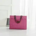 Pink waterproof canvas student lunch bag tote bag for school and tuition use daily - Pink Small