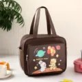 Sac isotherme repas epaissi bento sac etanche portable thermique sac de stockage de nourriture - Ours marron et lapin