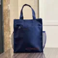 Grote blauwe lunch shopper tas met mesh zakken, casual handtas voor student en kantoorwerk. - 2903 marineblauw