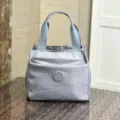Grijs geruite geïsoleerde lunchtas, brede draagbare tas voor werk, school en forenzen. - 6088 geïsoleerd grijs