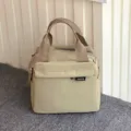 Effen kleur waterdichte grote capaciteit draagbare geïsoleerde lunchtas pendel bento tas - 2510 Khaki