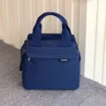 Waterdichte geïsoleerde lunchtas detailweergave, effen handtas met grote capaciteit. - 2510 Marineblauw