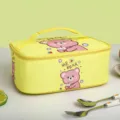 Yellow Cartoon Bear Insulated Lunch Bag Cute Bento Box Handbag Thermal Food Carrier - Yellow Milk Tea Bear