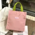 Kleurenblok lunchtas handtas draagbare bentotas voor studenten werk kantoor dagelijks - 0905 Roze