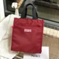Ins style solid color insulated lunch bag handbag portable bento pouch student meal prep bag - 0905 Wine Red
