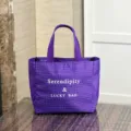 Stylish purple plaid tote bag large capacity casual shoulder bag daily commuter handbag - Large (9598) / Purple