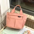 Waterdichte geïsoleerde lunchtas voor dames, roze multi-pocket bento tas voor werk. - Roze