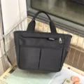 Waterdichte geïsoleerde lunchtas met meerdere vakken draagbare bento handtas - 2519 Zwart