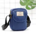 Bolso cruzado de nylon azul para teléfono, práctica bolsa casual diaria mujeres. - Azul lago