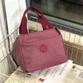 Rood geruite lunchtas voor vrouwen, geïsoleerde draagbare thermische tas voor werk en school. - Model 6088 gevoerd rood