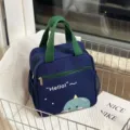 Leuke canvas lunchtas met thermische isolatie, ruim en handig voor studenten en kinderen. - 507 Blauwe kleine zeeleeuw