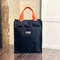 Black colorblock thick multi-layer tote bag student commuting document bag large capacity - 808 Black Tag