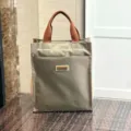 Multi-layer thick tote bag commuter document bag student tutoring bag with durable handles. - 808 Khaki Tag