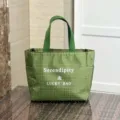 Green plaid tote bag with top handles, casual large capacity handbag for women commuting work. - Large (9598) / Green