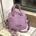 Paarse geïsoleerde tas waterdichte crossbody tote lunchtas werktas met waterflesvak en rits - 2511 Paars