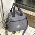 Waterproof Insulated Lunch Bag Commuter Crossbody Bento Bag Grey Multipurpose Daily Tote - 2511 Gray