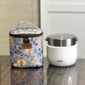 Geïsoleerde lunchtas en draagbare voedselcontainer met schattige dierenprint voor kantoorgebruik. - 9267 Meerblauw hert