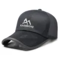 Men's mesh baseball cap, thin breathable summer sun hat for outdoor sports, casual dark grey. - Adjustable / Gray