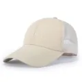 Spring summer outdoor sports breathable mesh baseball cap for men stylish sun protection hat - Adjustable / Khaki