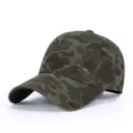 Camo baseball cap for men and women outdoor sun protection casual stylish adjustable hat - Adjustable / Dark Green