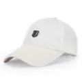 Gorra de béisbol de malla transpirable para hombre, sombrero de sol con bordado R. - Ajustable / Blanco Roto
