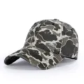Vintage camo baseball cap for men and women, soft top outdoor sun hat, trendy tactical cap. - Off White