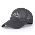 Mens lightweight breathable mesh baseball cap for summer outdoor sports sun protection - Adjustable / Dark Gray
