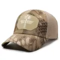 Camouflage tactical baseball cap with breathable mesh for men outdoor sports and hiking - Adjustable / Apricot
