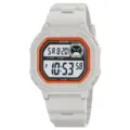 Skmei square digital watch for men, waterproof sports wristwatch with alarm and stopwatch. - Gray