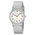 SKMEI stylish quartz watch with colorful numbers and 50M waterproof design for students. - Gray