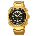 SKMEI Men Quartz Wristwatch Luxury Business Steel Waterproof Luminous Golden Watch - Gold Case Black Dial
