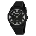 Skmei minimalist casual men quartz watch with black silicone strap and clear arabic numbers - Black - Digital Scale